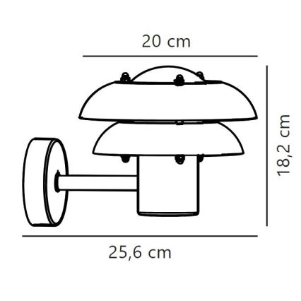 Nordlux - Applique da esterno KURNOS 1xE14/12W/230V IP54 cromo opaco