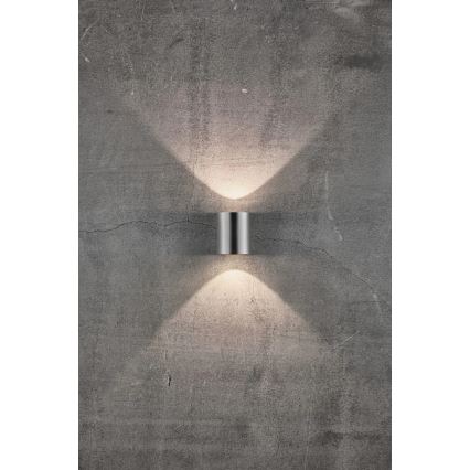 Nordlux - Applique da esterno LED CANTO 2xLED/6W/230V IP44 in acciaio inox
