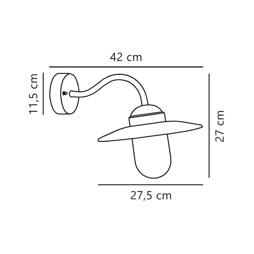 Nordlux - Applique da esterno LUXEMBOURG 1xE27/60W/230V IP54 finitura rame