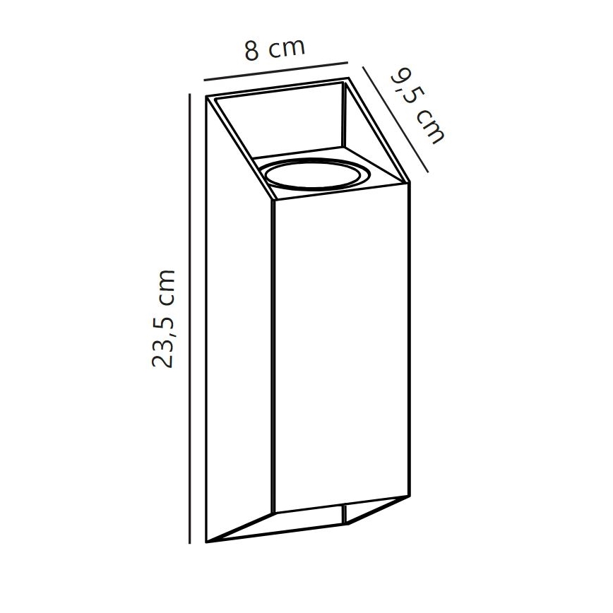 Nordlux - Applique da esterno NICO 2xGU10/25W/230V IP54 nero