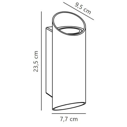 Nordlux - Applique da esterno NICO 2xGU10/35W/230V IP54 antracite