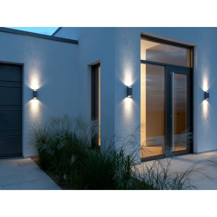 Nordlux - Applique da esterno NICO 2xGU10/35W/230V IP54 antracite