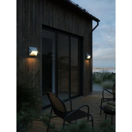 Nordlux - Applique da esterno PONTIO 2xGU10/25W/230V IP54 argento