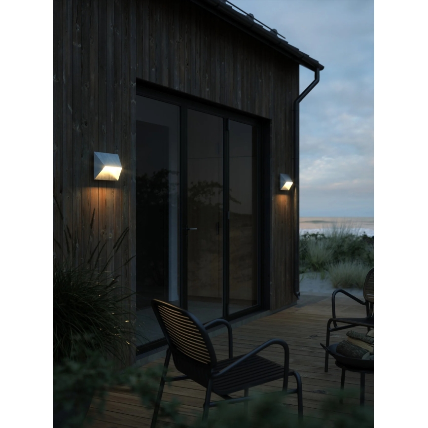 Nordlux - Applique da esterno PONTIO 2xGU10/25W/230V IP54 argento