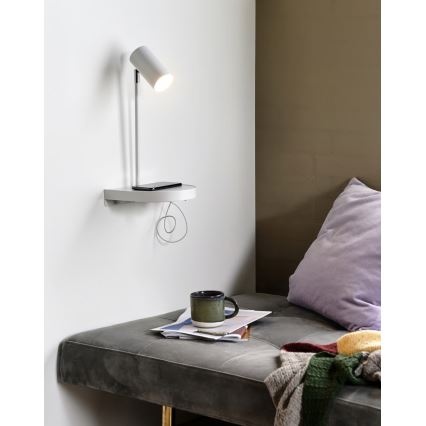 Nordlux - Applique da parete con mensola CODY 1xGU10/15W/230V bianca