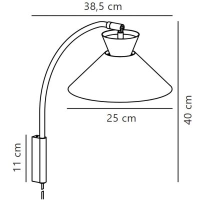 Nordlux - Applique DIAL 1xE27/40W/230V nero