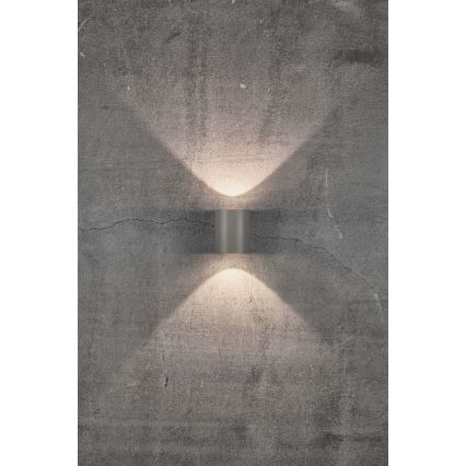 Nordlux - Applique LED da esterno CANTO 2xLED/5,5W/230V IP44 grigio