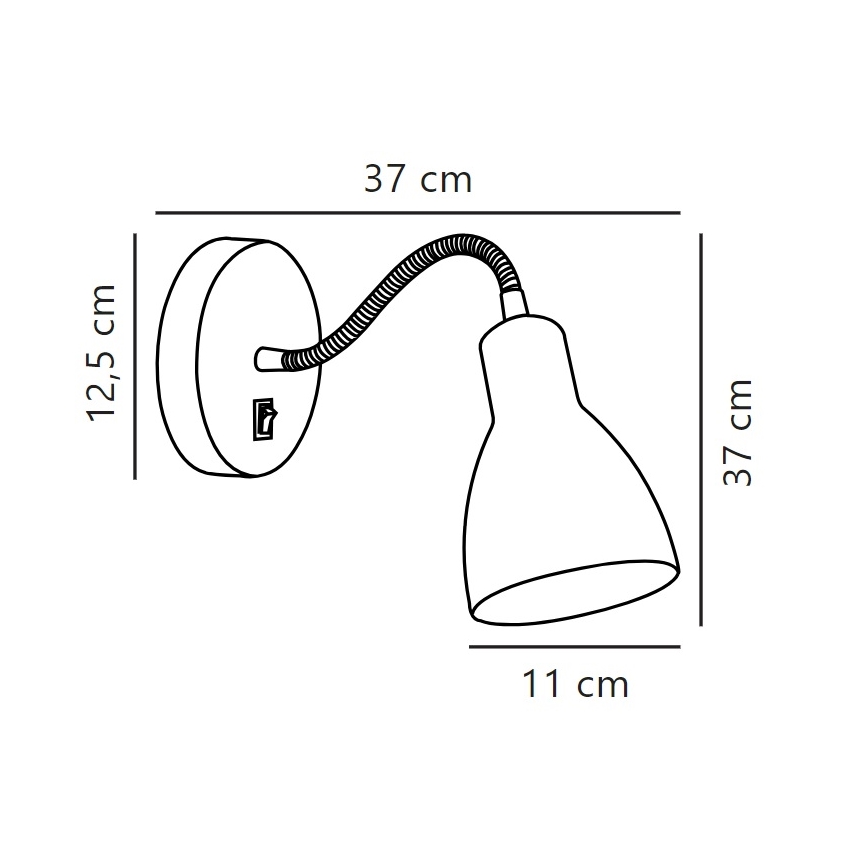 Nordlux - Nástěnné flexible Luce Spot CYCLONE 1xE14/15W/230V bianco