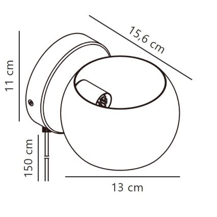 Nordlux - Faretto da parete orientabile BELIR 1xG9/5W/230V bianco