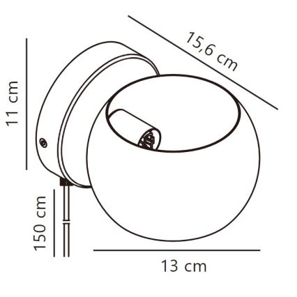 Nordlux - Faretto da parete orientabile BELIR 1xG9/5W/230V verde