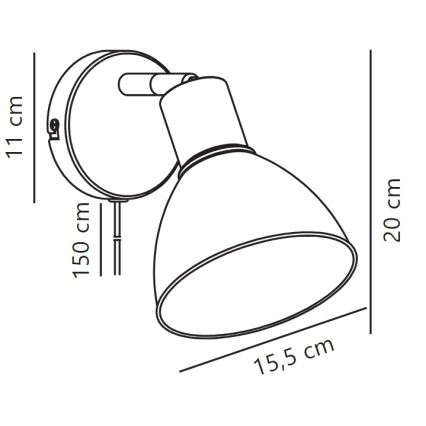 Nordlux - Faretto da parete POP 1xE27/18W/230V beige