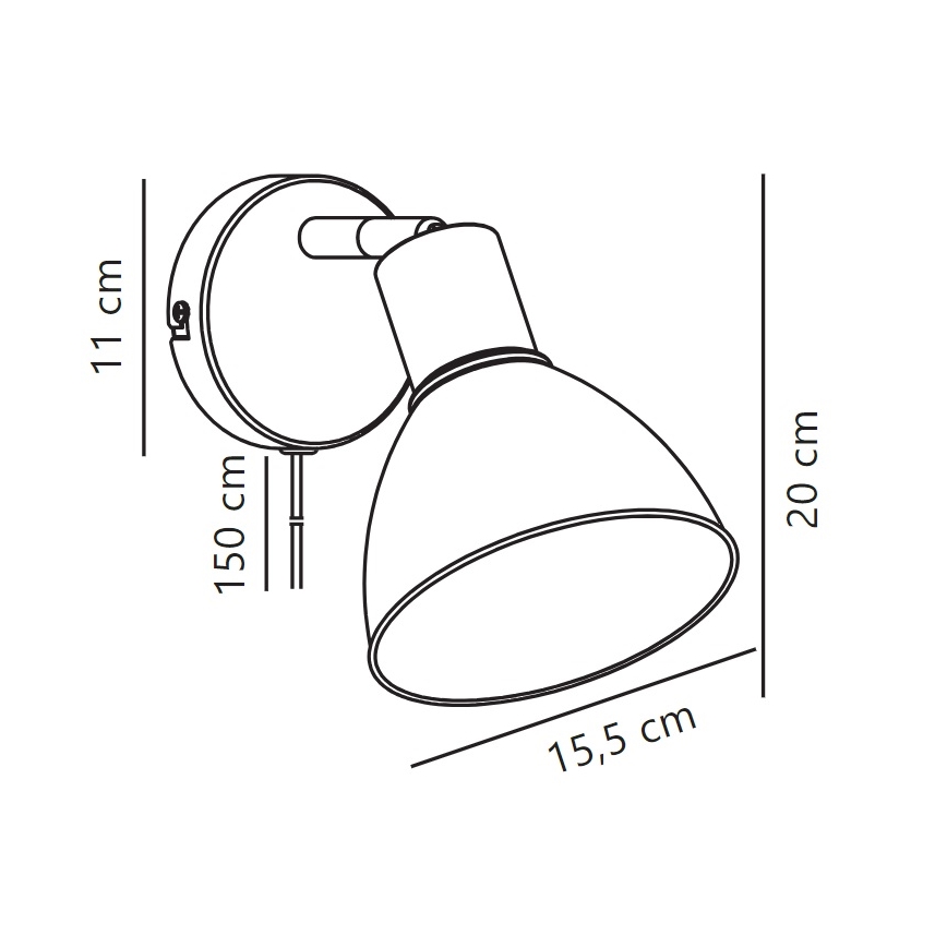 Nordlux - Faretto da parete POP 1xE27/18W/230V beige
