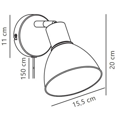 Nordlux - Faretto da parete POP 1xE27/18W/230V menta