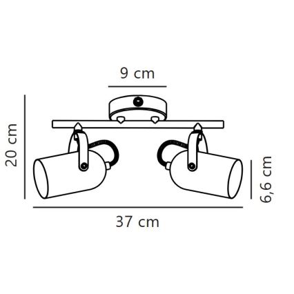 Nordlux - Faretto LOTUS 2xE14/40W/230V