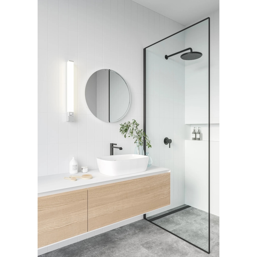 Nordlux - illuminazione LED dimmerabile per specchio da bagno con presa SJAVER LED/15W/230V IP44 60 cm bianco