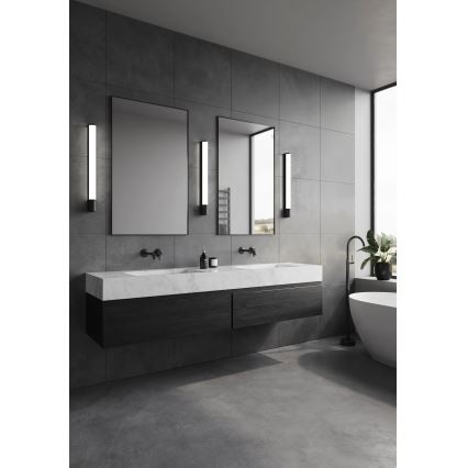 Nordlux - Lampada LED per specchio da bagno con presa integrata MALAIKA LED/15W/230V IP44 68,4 cm nera