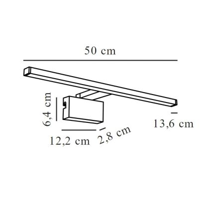 Nordlux - Illuminazione LED per specchio da bagno MARLEE LED/8,9W/230V IP44 3000K 50 cm cromo lucido