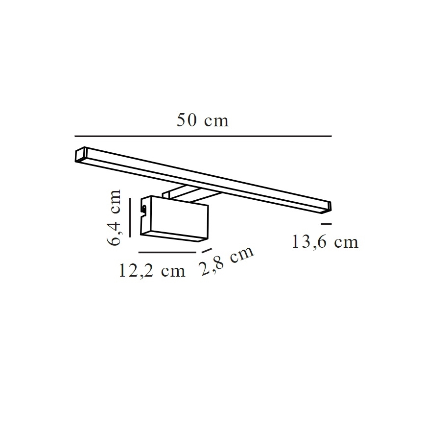 Nordlux - Illuminazione LED per specchio da bagno MARLEE LED/8,9W/230V IP44 3000K 50 cm cromo lucido