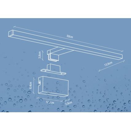 Nordlux - Illuminazione a LED per specchio da bagno MARLEE LED/8,9W/230V IP44 4000K 50 cm nero
