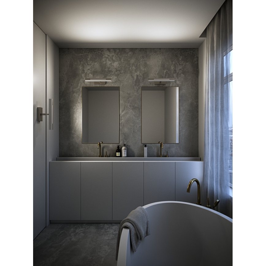 Nordlux - Illuminazione specchio da bagno LED dimmerabile OTIS LED/14W/230V IP44 40 cm argento