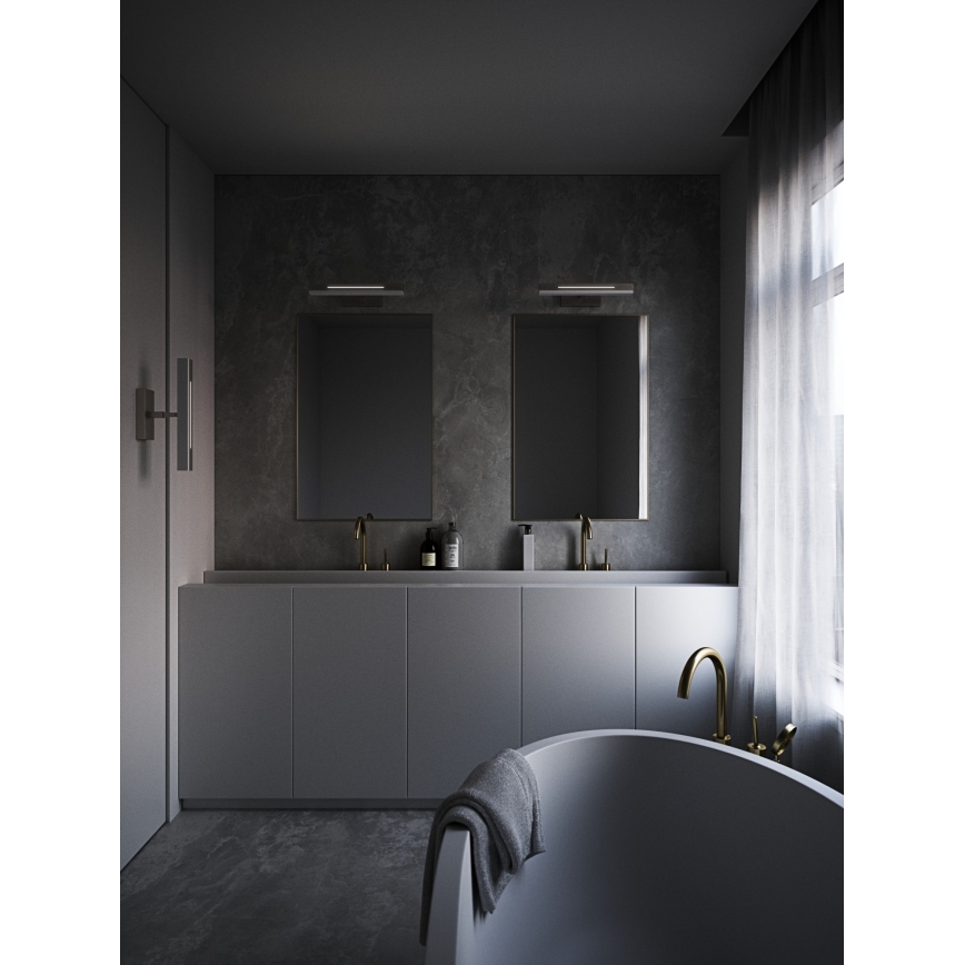 Nordlux - Illuminazione specchio da bagno LED dimmerabile OTIS LED/14W/230V IP44 40 cm argento