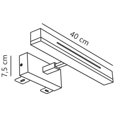Nordlux - Illuminazione specchio da bagno LED dimmerabile OTIS LED/14W/230V IP44 40 cm argento