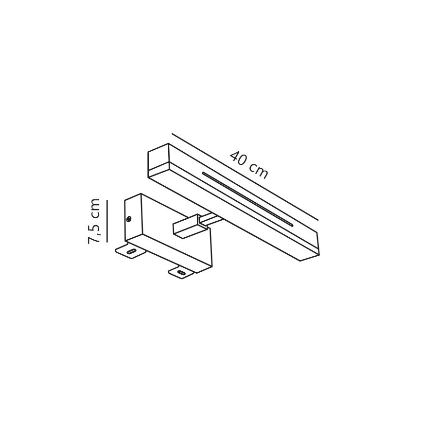 Nordlux - Illuminazione specchio da bagno LED dimmerabile OTIS LED/14W/230V IP44 40 cm argento