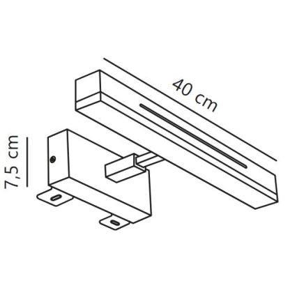 Nordlux - Illuminazione specchio da bagno LED dimmerabile OTIS LED/14W/230V IP44 40 cm cromo opaco