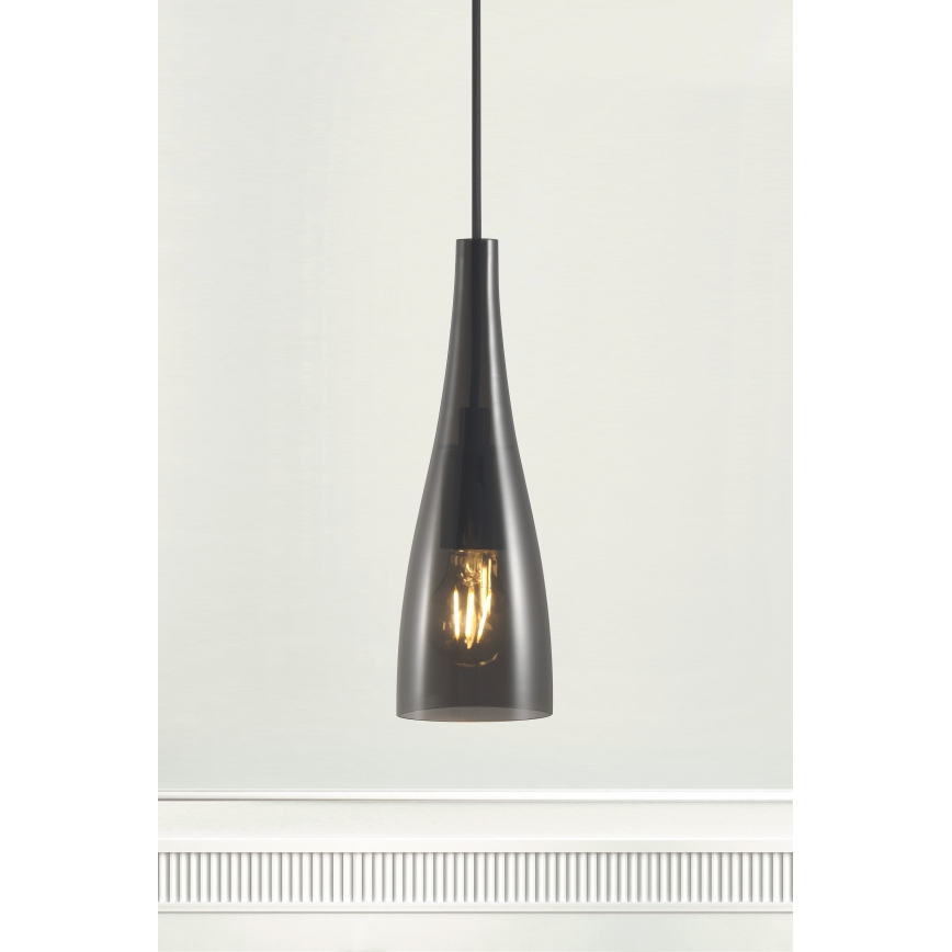 Nordlux - Lampada a sospensione con cavo EMBLA 1xE27/40W/230V fumé/nero