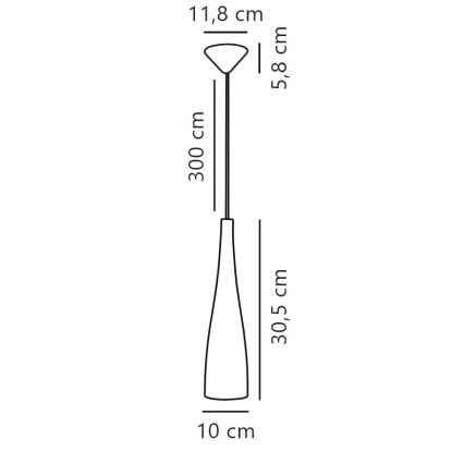 Nordlux - Lampada a sospensione con cavo EMBLA 1xE27/40W/230V fumé/nero