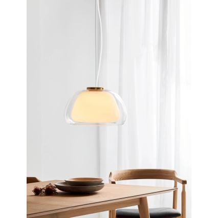 Nordlux - Lampada a sospensione con cavo JELLY 1xE27/40W/230V bianco/trasparente Ø 39 cm
