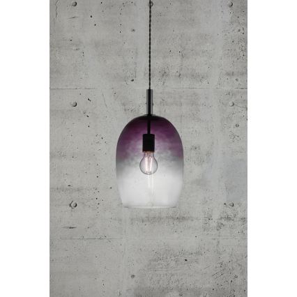 Nordlux - Lampada a sospensione con cavo UMA 1xE27/40W/230V Ø 23 cm nero/fumé