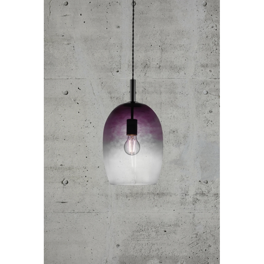Nordlux - Lampada a sospensione con cavo UMA 1xE27/40W/230V Ø 23 cm nero/fumé