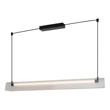 Nordlux - Lampada a sospensione LED dimmerabile ALIANI LED/20W/230V 3000K 100 cm nero/trasparente