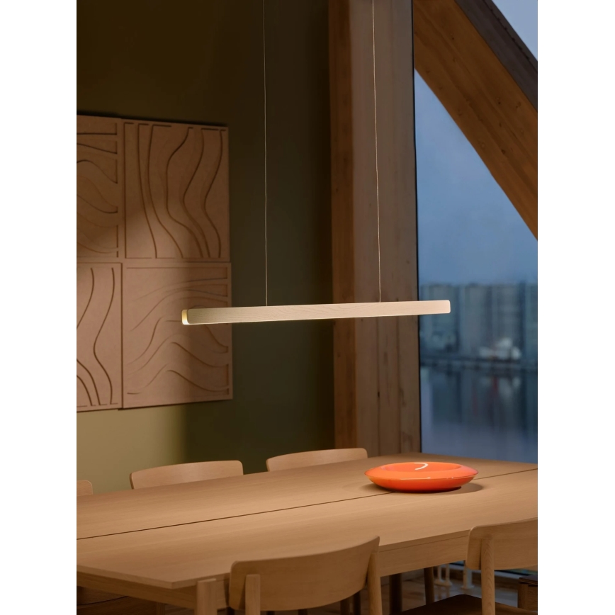 Nordlux - Lampada a sospensione LED dimmerabile su cavo ILGAS LED/47W/230V 3000K bianco/frassino 115 cm