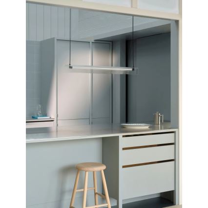 Nordlux - Lampada a sospensione LED dimmerabile ALIANI LED/20W/230V 3000K 100 cm nero/trasparente