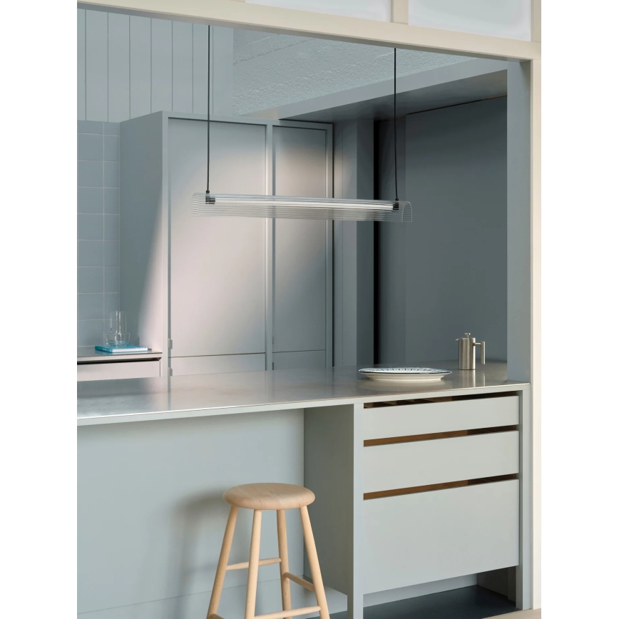 Nordlux - Lampada a sospensione LED dimmerabile ALIANI LED/20W/230V 3000K 100 cm nero/trasparente