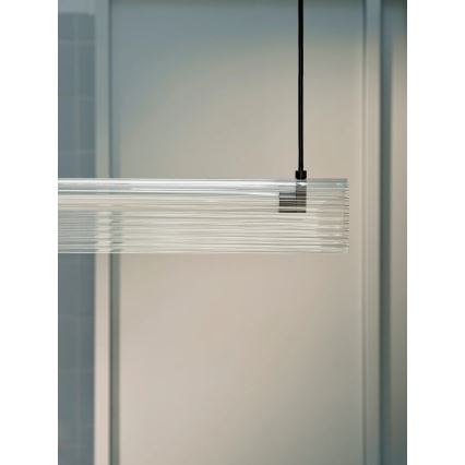 Nordlux - Lampada a sospensione LED dimmerabile ALIANI LED/20W/230V 3000K 100 cm nero/trasparente