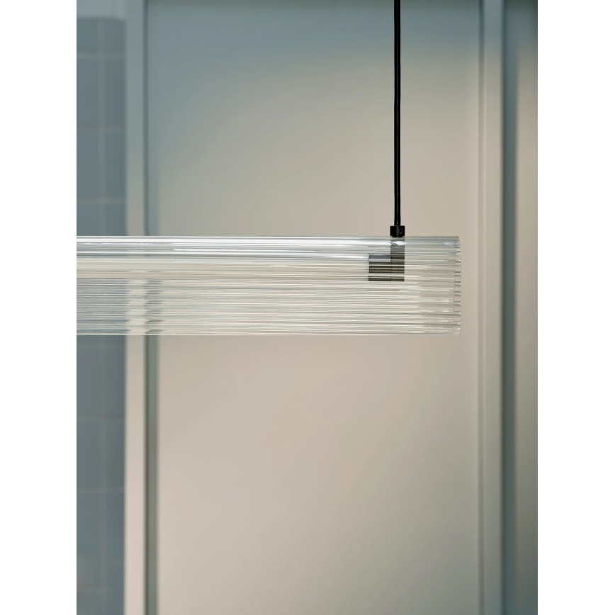 Nordlux - Lampada a sospensione LED dimmerabile ALIANI LED/20W/230V 3000K 100 cm nero/trasparente