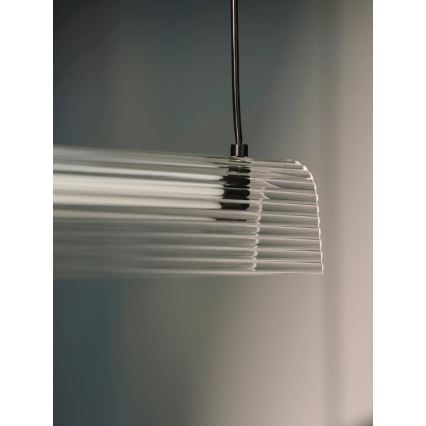 Nordlux - Lampada a sospensione LED dimmerabile ALIANI LED/20W/230V 3000K 100 cm nero/trasparente