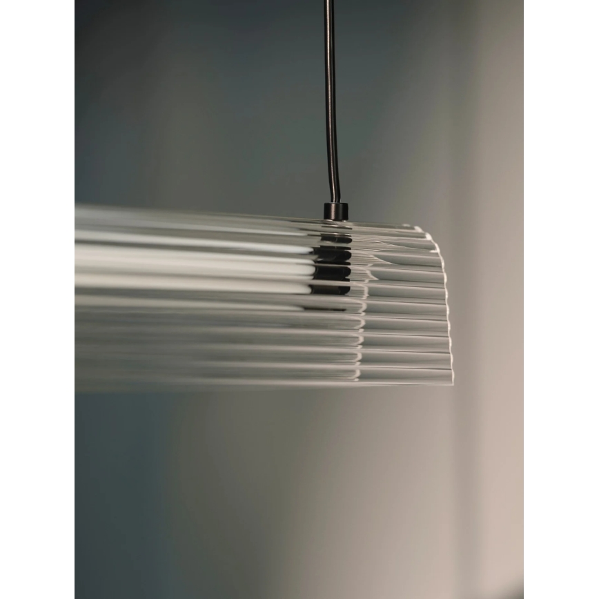 Nordlux - Lampada a sospensione LED dimmerabile ALIANI LED/20W/230V 3000K 100 cm nero/trasparente