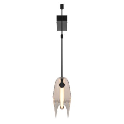Nordlux - Lampada a sospensione LED dimmerabile ALIANI LED/20W/230V 3000K 100 cm nero/trasparente