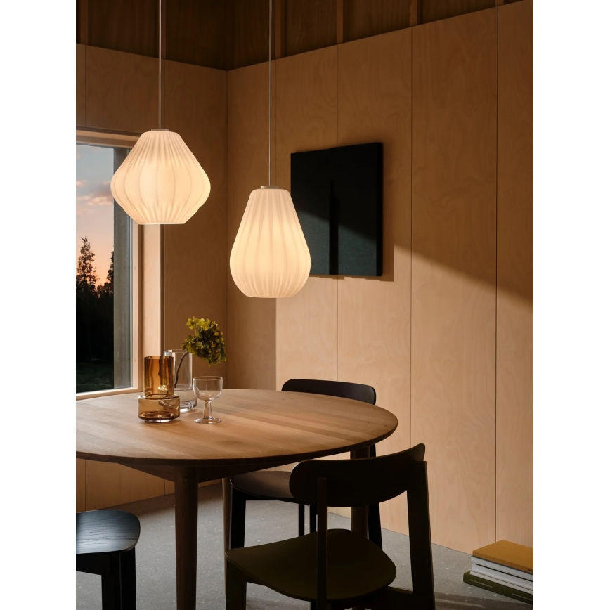 Nordlux - Lampada a sospensione SALLINO con cavo 1xE27/15W/230V Ø 24 cm bianca