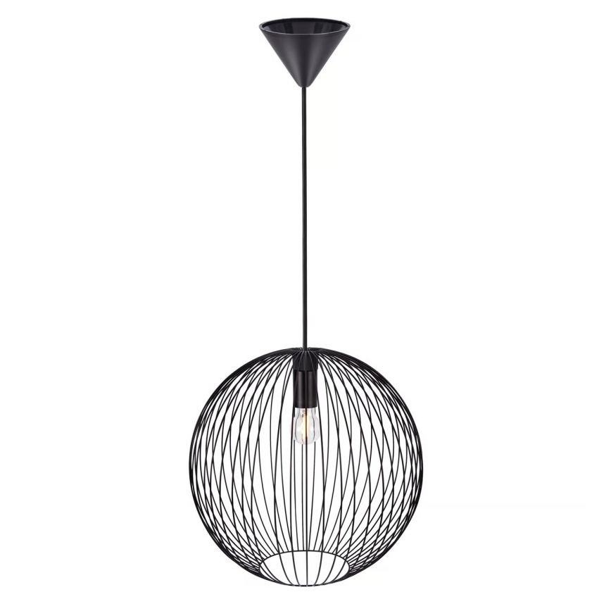 Nordlux - Lampada a sospensione su cavo BERONI 1xE27/60W/230V nero Ø 35 cm