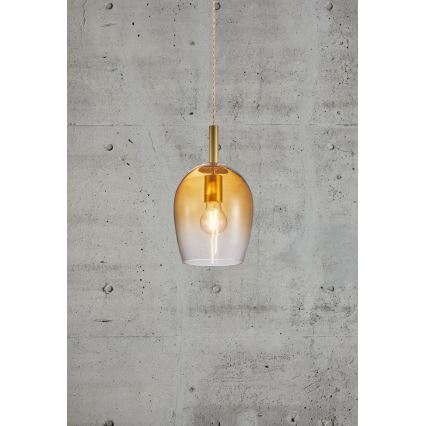 Nordlux - Lampada a sospensione su cavo UMA 1xE27/40W/230V Ø 18 cm marrone/fumé