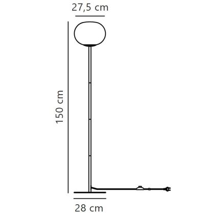 Nordlux - Lampada con piedistallo ALTON 1xE27/25W/230V oro