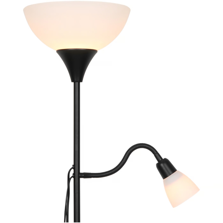 Nordlux - Lampada con piedistallo LAURIA 1xE27/40W/230V + 1xE14/15W nero