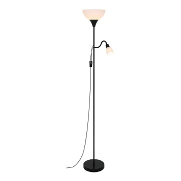 Nordlux - Lampada con piedistallo LAURIA 1xE27/40W/230V + 1xE14/15W nero