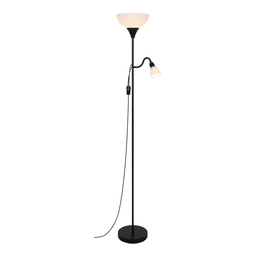 Nordlux - Lampada con piedistallo LAURIA 1xE27/40W/230V + 1xE14/15W nero