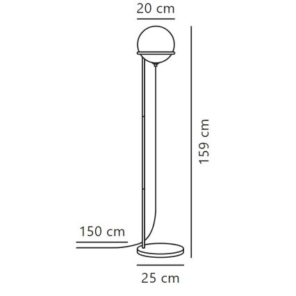 Nordlux - Lampada con piedistallo WILSON 1xG9/5W/230V nero